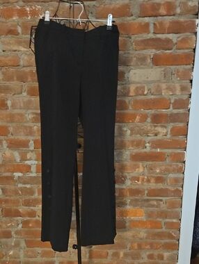 Ekegant Straight Leg Women's Pants in Black With  Side Buttons At Bottom Leg